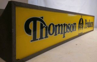 Thompson Products Automotive Parts Advertisment Light Lamp Vintage Sign Glass