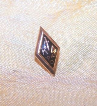 Vintage Kappa Delta Sorority 10k Gold Member Pin / Badge Kd,  Beta Phi Chap Old