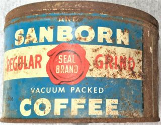 Vintage Chase & Sanborn 1 - Pound Coffee Tin/no Lid - Barn Rescue Item