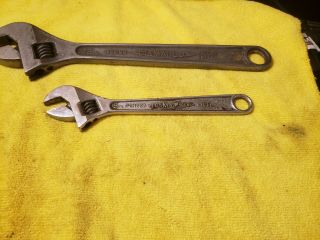 Diamond Calk Tool 2pc 12 And 8 Inch Adjustable Wrench Vintage