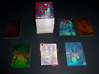 1992 Marvel Universe Comic Card Set Complete Base And All 5 Holograms Inserts