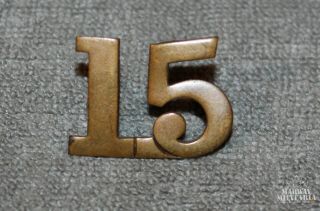 Pre Ww1,  15th (alberta) Light Horse Shoulder Title Number Badge (inv19708)