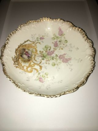 Vintage Limoges Phl France Porcelain Hand Painted Bowl