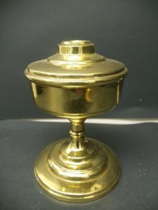 Antique Brass Miniature Oil Lamp Base 6 " Tall