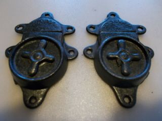 Antique Steamer Trunk Parts (2) Rare Clasps Cast Iron