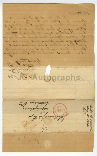 Robert H.  Morris - 64th Mayor of York - Signed Hand - Written Letter,  1834 2