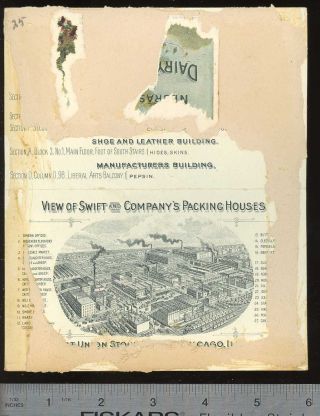 1893 Columbian Exposition SWIFT & CO HIDES Trade Card 25 2