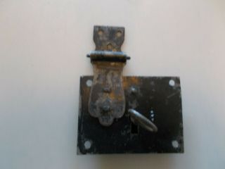 Antique Steamer Trunk Parts Small Lock Set W/key