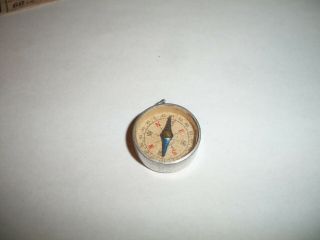 Vintage Tiny Compass Made In Japan 3/4 " Round Very Small Gumball Crackerjack