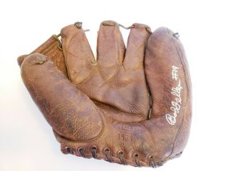 Vintage Bob Feller Signed Jc Higgins 1638 Baseball Glove Cleveland Indians Jsa