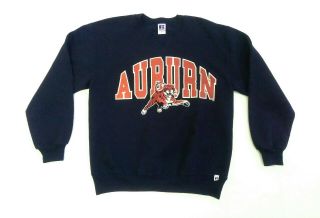 Vintage Russell Athletic Auburn Tigers Mens Large Crewneck Sweatshirt Usa Made