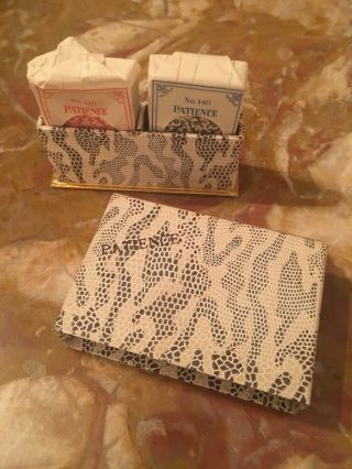 Vintage Patience Double Deck Playing Cards W/ Case.  Circa 1914