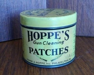 Vintage Hoppe’s Gun Cleaning Patches 1940 No 12 - 16 Gauge Tin Usa