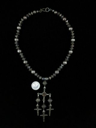 Antique Mexican Yalalag Cross Necklace