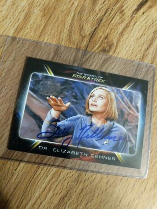 Sally Kellerman Women Of Star Trek Hand Signed Card As Dr Elizabeth Dehner Tos