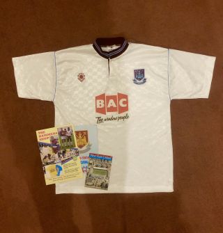 West Ham Utd Away Shirt,  Catalogs 1989 1990 1991 Vintage Football | S