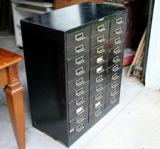 Vintage Steelmaster Cabinet Storage File Metal 30 Drawer 30 " W 16 " D 37 " H