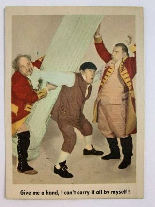 3 Stooges Trading Cards 1959 Fleer 85 Give Me A Hand,  I Can 