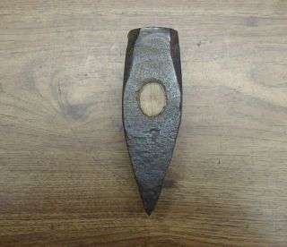 Vintage 7lb.  Straight Peen Hammer Head,  Unknown Maker,  7 - 1/8 ",  2 " Face,  2 - 3/16 " Peen