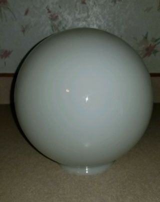 Vintage Large White Glass Sphere Ball Light Ceiling Lamp Globe Shade