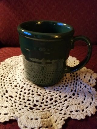 1 Longaberger Pottery Woven Traditions Ivy Green Coffee Mug/cup Usa Euc
