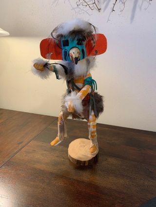 Kachina Doll Signed - 15 Inch Male Rainbow Rooster