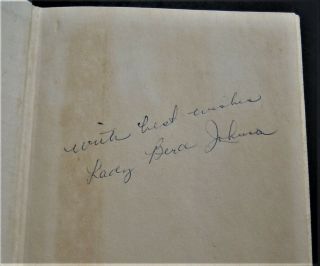 1964 Book Signed By Lady Bird Johnson The President 