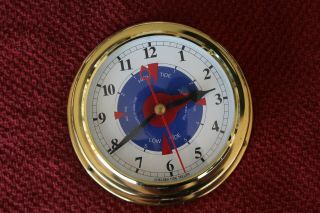 Chelsea Tide Teller Clock Brass Ship Maritime Tide Clock Made In Usa Quartz