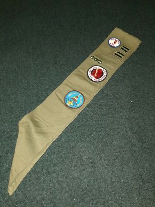 Vintage Bsa Boy Scout Merit Badge Sash 27 Merit Badges