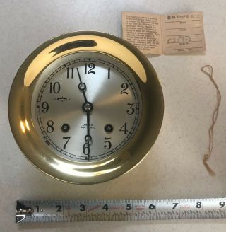 Vintage Chelsea Ship’s Bell Brass Clock
