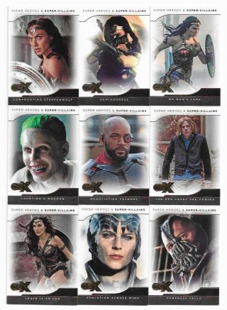 2019 19 Cryptozoic Czx Heroes & Villains 54 Card Complete Base Set 1 - 54