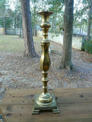 Vintage Large Brass Candlestick 17 " Tall