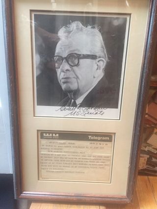 Senator Everett Mckinley Dirksen Signed Photo Framed