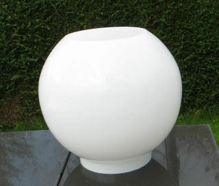 Vintage White/opal Milk Glass Oil Lamp Shade / Globe - 4 " / Duplex Fitter