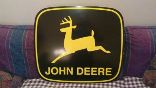 Large John Deere 2 Leg Double Sided Metal Dealer Sales Service Sign