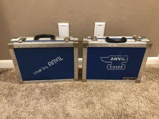 (2) Vintage Anvil Brand " Case By Anvil " Briefcase Pair Made In Usa
