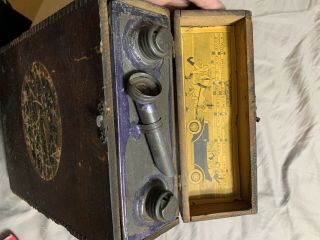 Antique Vintage Rare Whiz Emergency Gasolene Oil Can Automobile Box