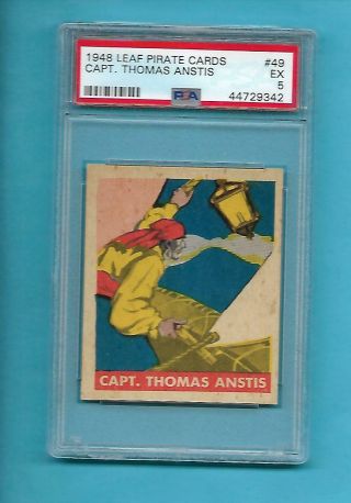 1948 Leaf Pirate Cards Capt.  Thomas Anstis 49 Psa 5