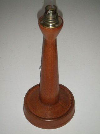 Vintage/antique Hand Made Wooden Lamp Base C.  12 " Tall