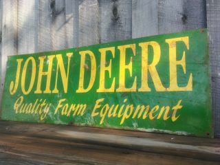 John Deere Quality Farm Equipment Vintage Sign