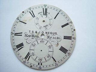 The Dial For Marine Chronometer T.  S & J.  D.  Negus 1676.  Spare Parts