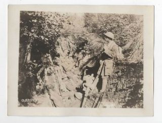 Ww1 U.  S.  Official Press Photograph,  American Soldiers In The Trenches At Argonne