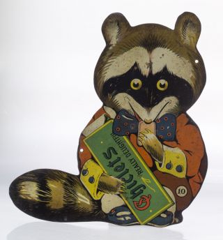Chiclets Gum Die Cut Raccoon Figure - Very Rare