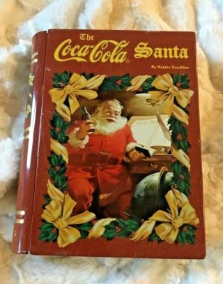 Vtg 1997 The Coca - Cola Santa By Haddix Sundblom Tin Book Container Collectible