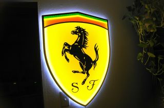 Ferrari Sign Lighted Sport Car Garage Racing Lamborghini Sign 3d