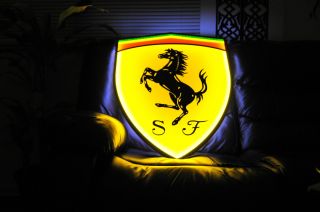 Ferrari sign lighted sport car garage racing Lamborghini sign 3D 2