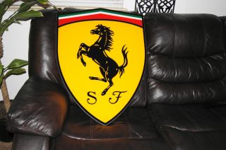 Ferrari sign lighted sport car garage racing Lamborghini sign 3D 3