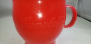Red Plastic Campbell Cup Or Bowl Campbell ' s Soup Cup Collectible Useable 3