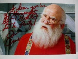 Ed Asner As Santa Claus Authentic Hand Signed Autograph 4x6 Photo - Elf