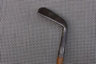 Antique Vintage Hickory Wood Shaft Early Smooth Ashford Concave Lofter Bussey 3